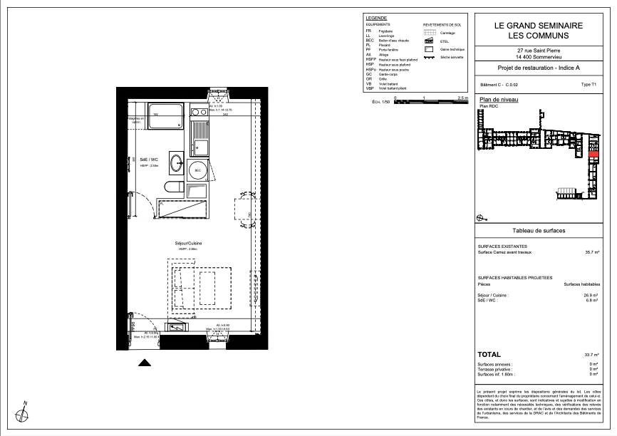 appartement 1 pièce en vente sur SOMMERVIEU (14400)